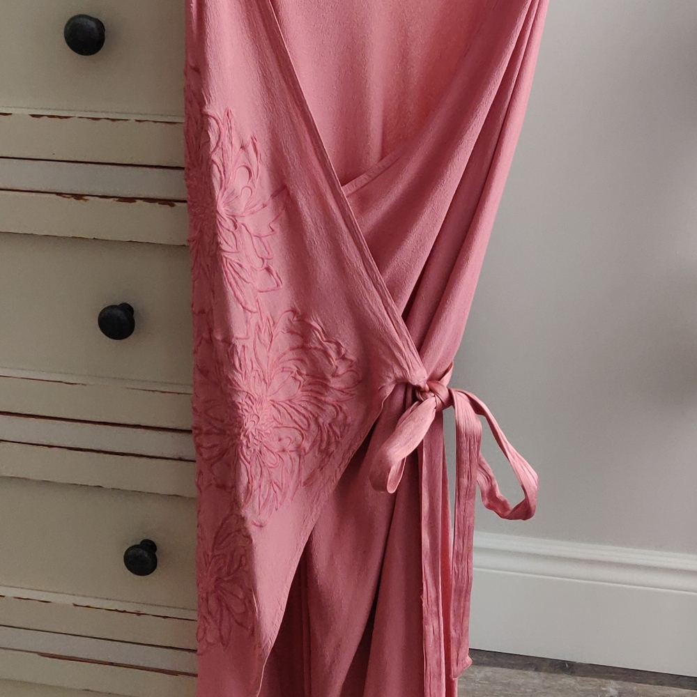 Feather and Bone pink wrap dress